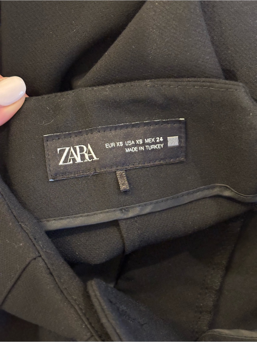 Zara Black Cropped Tailored Women's Pants - Picture 5 of 7